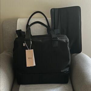 NWT BÉIS Convertible Mini Weekender in Black